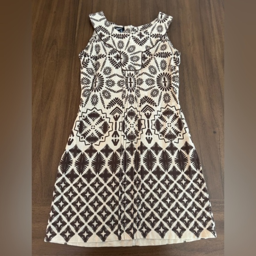 Blanco Brown Tan Dress Cotton Made in Spain Small